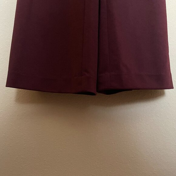 New York and Company, XXS Petite, Half Split Sleeve, Burgundy Jumpsuit - Picture 10 of 15